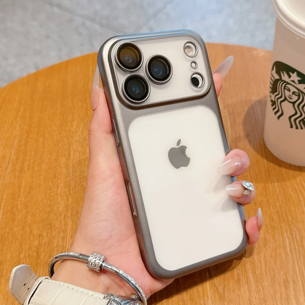 iPhone 17 Pro Max - Luxury Electroplated Metal Feel with Built-in Camera Lens Protection Case - Image 2