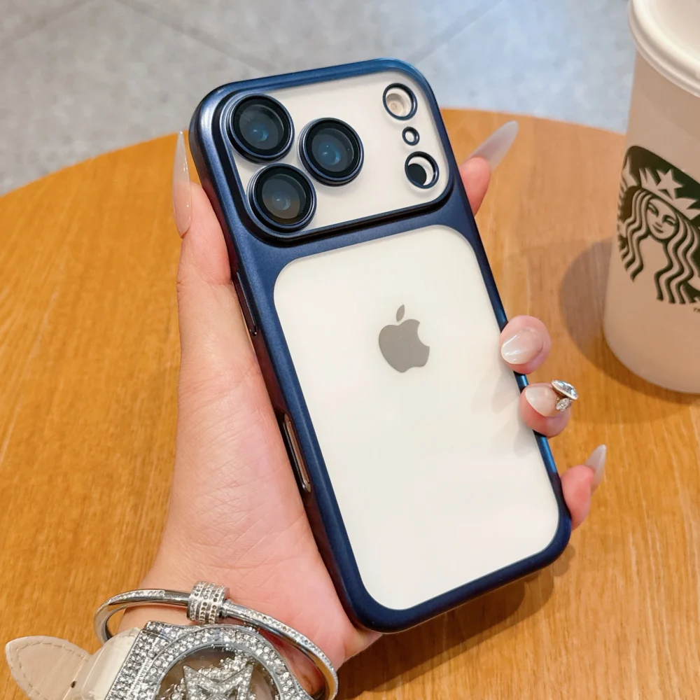 iPhone 17 Pro Max - Luxury Electroplated Metal Feel with Built-in Camera Lens Protection Case - Image 3